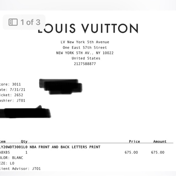 Louis Vuitton x NBA Basketball Short Sleeved T-Shirt - Picture 5 of 5